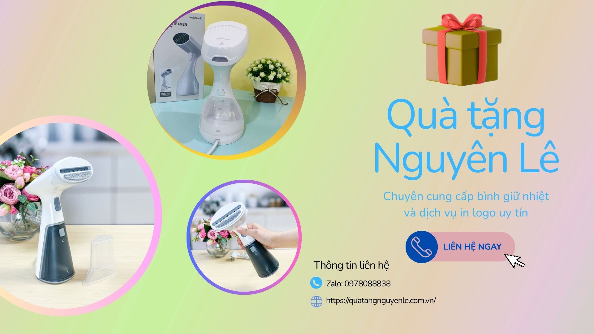 Bàn là hơi nước Lock&Lock quà tặng Nguyên Lê