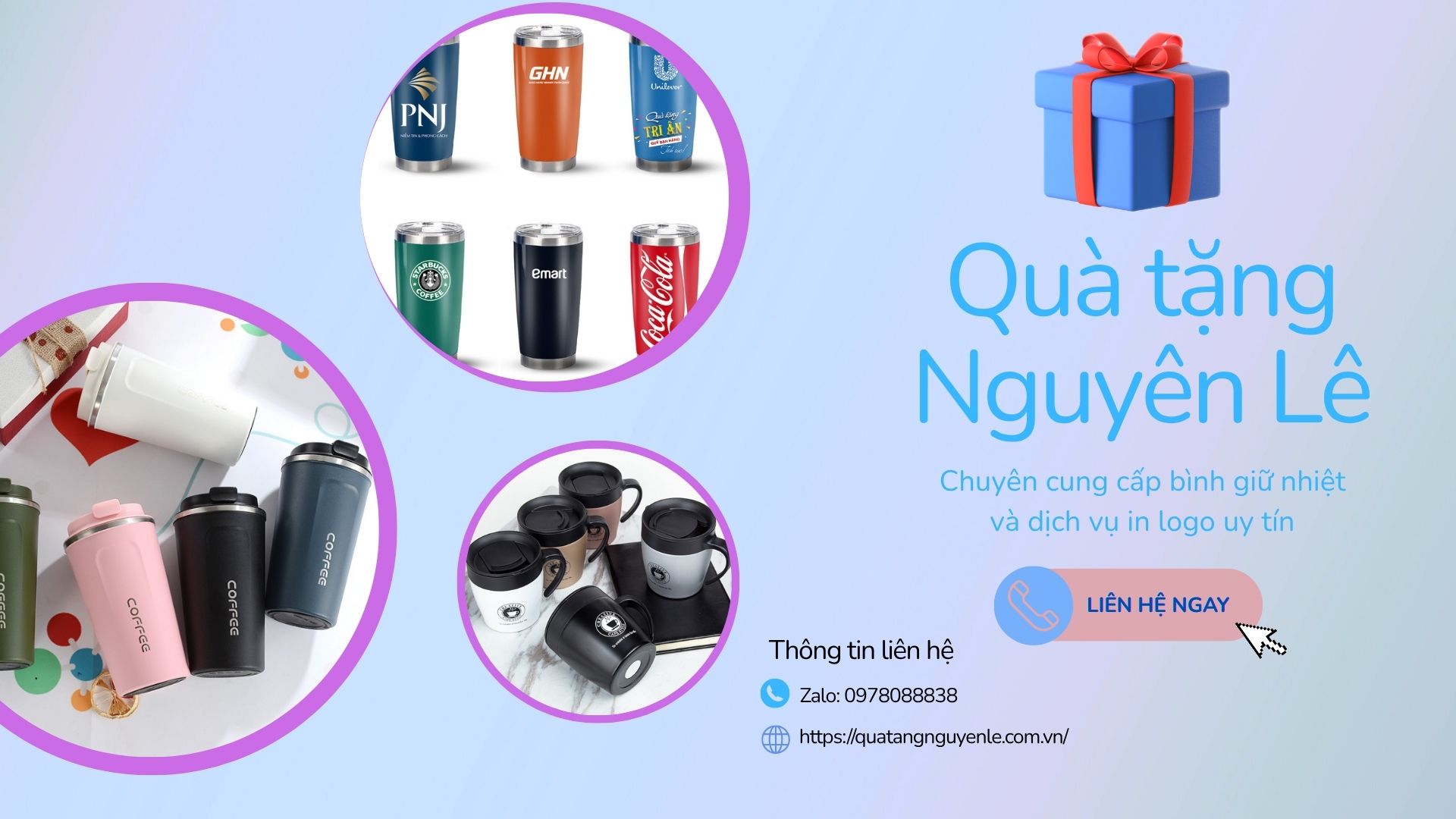Quà tặng Nguyên Lê Ly Cà phê giữ nhiệt
