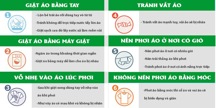 Bảo quản áo phông cổ tròn bền đẹp