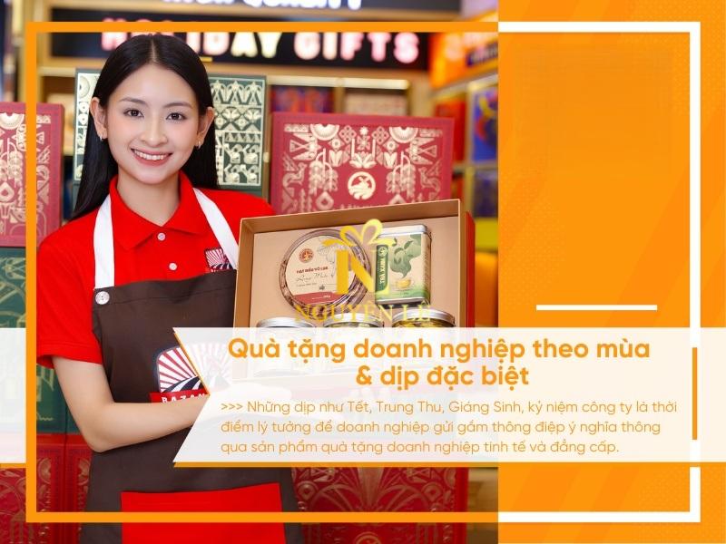 Tuỳ vào mùa và các dịp đặc biệt, các doanh nghiệp có thể lựa chọn các món quà tặng khác nhau