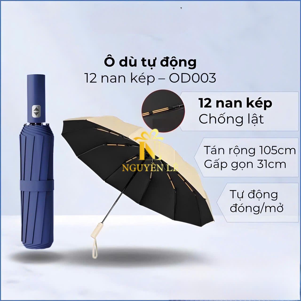 ô dù có 12 nan kép