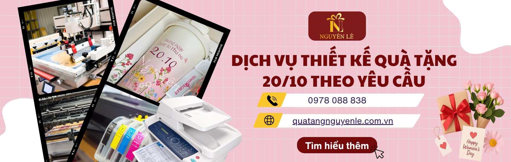 dịch vụ thiết kế quà tặng 20-10
