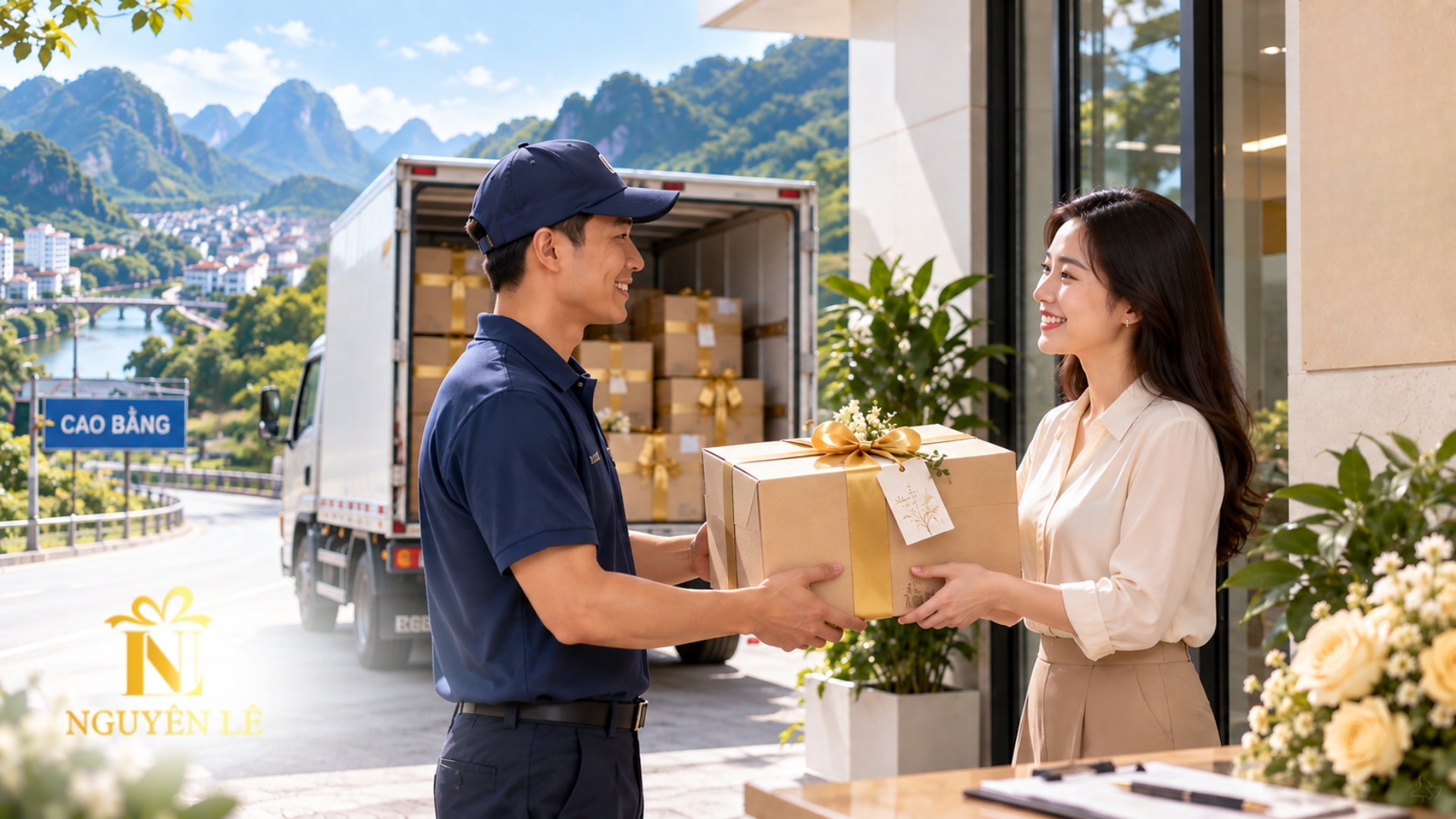 Đóng gói và giao quà 20/10 đến Cao Bằng